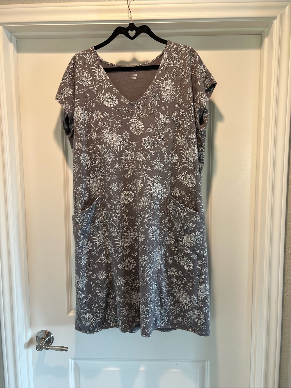 J. Jill Gray Floral Midi Dress